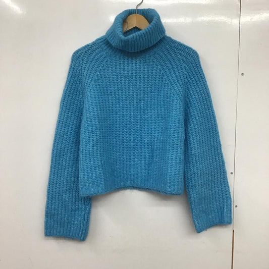 ザラ ZARA ニット、セーター 長袖 タートルネック M 無地 青 / ブルー /  レディース USED 古着 中古 10139461