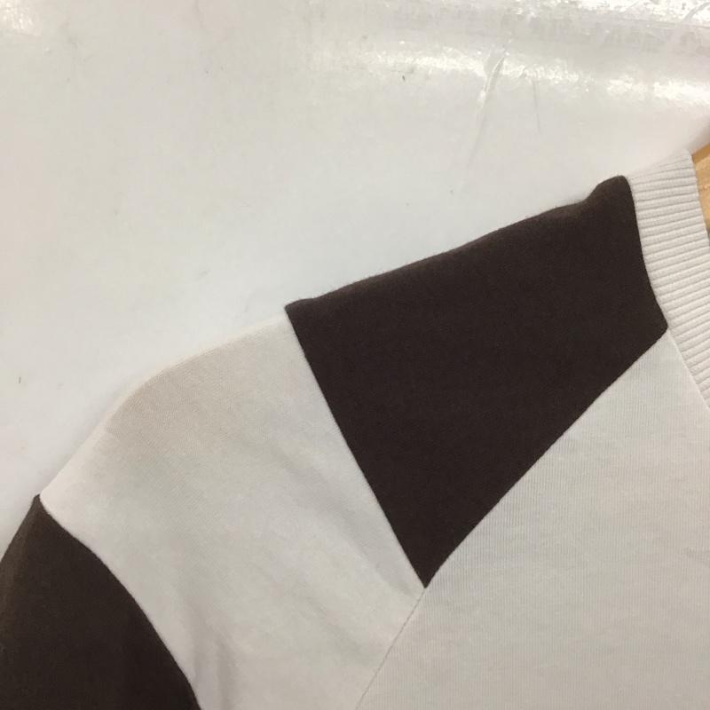 アディダス adidas Tシャツ 半袖 半袖カットソー プリントTシャツ クルーネックカットソー ロゴ、文字 白 / ホワイト / X 茶 / ブラウン /  メンズ USED 古着 中古 10135845