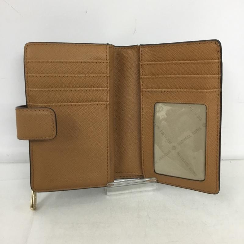 マイケルコース MICHAEL KORS 財布 二つ折り 35F8GTVF2B L字ファスナー ロゴ、文字 茶 / ブラウン /  レディース USED 古着 中古 10136341