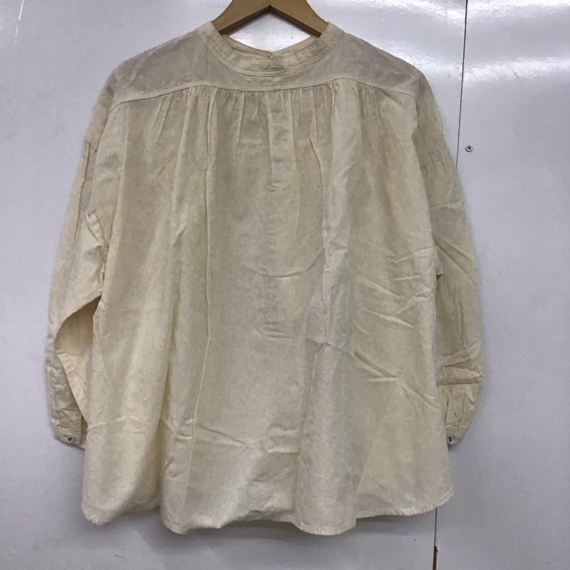 サマンサモスモス Samansa Mos2 シャツ、ブラウス 長袖 1710531 コットンリネン バンドカラー FREE 無地 アイボリー / アイボリー /  レディース USED 古着 中古 10144099