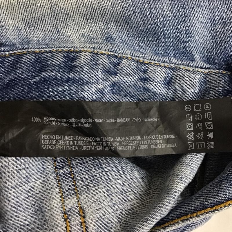 ザラウーマン ZARA WOMAN パンツ デニム、ジーンズ デニムパンツ ストレートパンツ ワイドパンツ カジュアルパンツ 36 無地 インディゴ / インディゴ /  レディース USED 古着 中古 10117994
