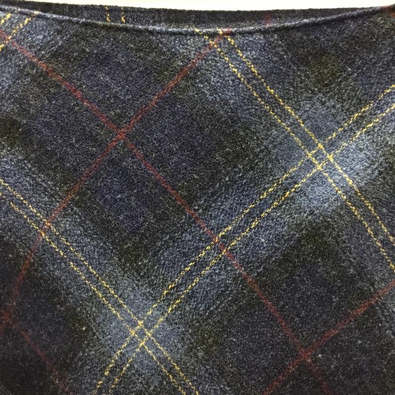 エルエルビーン L.L.Bean スカート ロングスカート USA製 フレアスカート 4 チェック 紺 / ネイビー /  レディース USED 古着 中古 10112894