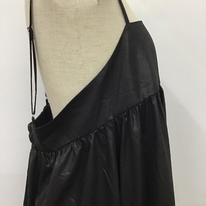 レプシィム LEPSIM ワンピース ロングスカート ロングワンピース ノースリーブワンピース フレアスカート キャミロングワンピース 34 無地 黒 / ブラック /  レディース USED 古着 中古 10109550