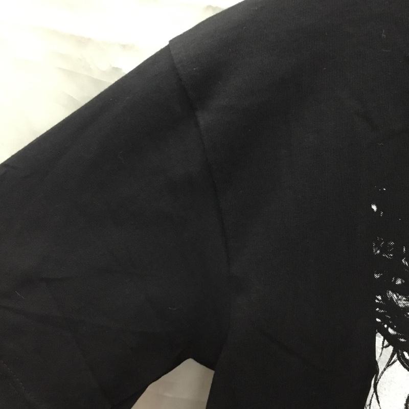 古着 USED Tシャツ 半袖 半袖カットソー プリントTシャツ クルーネックカットソー L プリント 黒 / ブラック /  メンズ USED 古着 中古 10108366