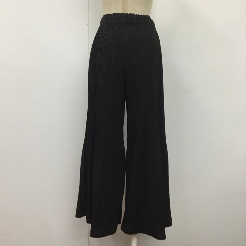 マウジー MOUSSY ボトムス ボトムス 010EA230-6330 プリーツ ワイドパンツ イージーパンツ 1 無地 黒 / ブラック /  レディース USED 古着 中古 10107504