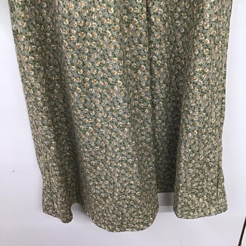 エヘカソポ ehka sopo ワンピース ロングスカート 1105849 長袖 FREE 花柄 灰 / グレー /  レディース USED 古着 中古 10145965