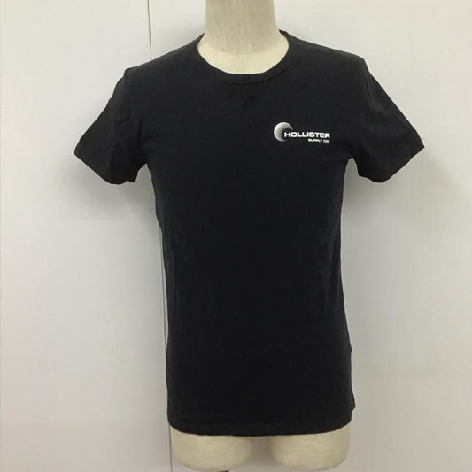 ホリスター Hollister Tシャツ 半袖 半袖カットソー プリントTシャツ クルーネックカットソー XS プリント 黒 / ブラック /  メンズ USED 古着 中古 10107248