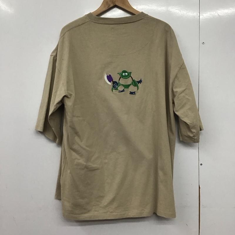 グラニフ graniph Tシャツ 半袖 半袖カットソー プリントTシャツ クルーネックカットソー XL ロゴ、文字 ベージュ / ベージュ /  メンズ USED 古着 中古 10145974