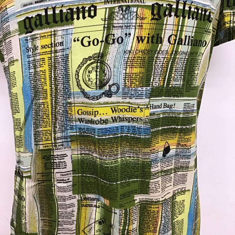 ジョンガリアーノ JOHN GALLIANO Tシャツ 半袖 半袖カットソー プリントTシャツ Vネックカットソー L プリント マルチカラー / マルチカラー /  メンズ USED 古着 中古 10127757