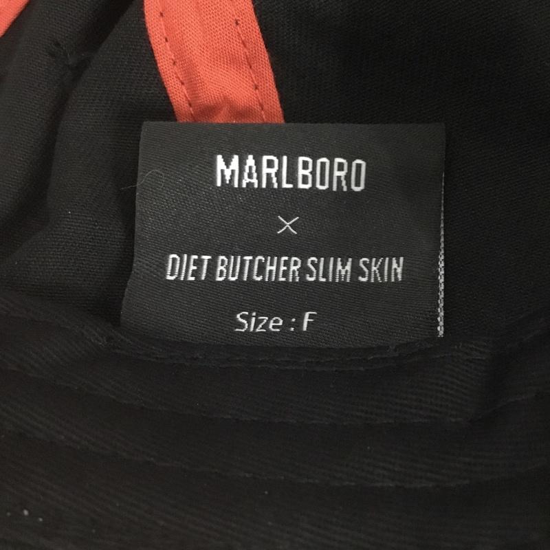 ダイエットブッチャー スリムスキン DIET BUTCHER SLIM SKIN 帽子 キャップ MARL BORO ロゴ、文字 黒 / ブラック /  メンズ USED 古着 中古 10133405