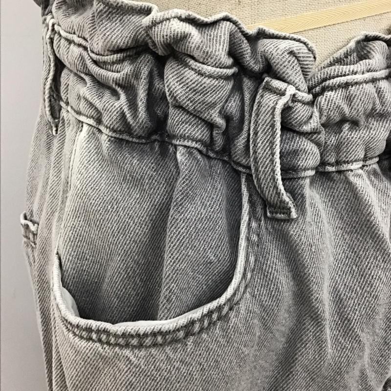 ザラ ZARA パンツ デニム、ジーンズ 5862 193 802 ギャザー ハイウエスト 無地 灰 / グレー /  レディース USED 古着 中古 10118351