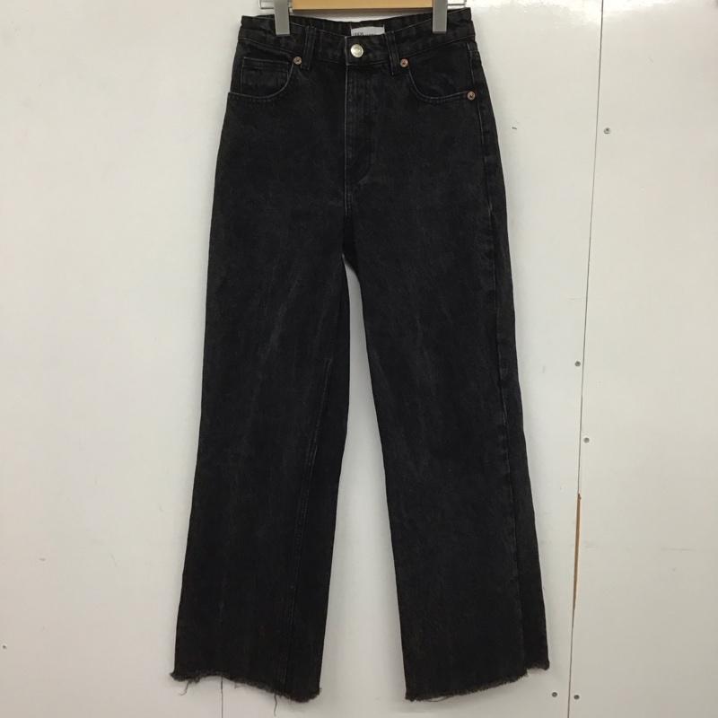 ザラ ZARA パンツ デニム、ジーンズ 36 無地 黒 / ブラック /  レディース USED 古着 中古 10139421