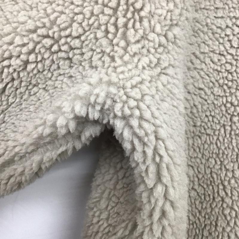 ユニクロ UNIQLO カーディガン 長袖 241-439140  ソフトボアフリースVネックカーディガン L 無地 ベージュ / ベージュ /  レディース USED 古着 中古 10141281