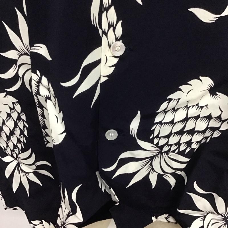 デュークカハナモク DUKE KAHANAMOKU シャツ、ブラウス 半袖 DK36201 DUKE S PINEAPPLE スペシャルエディション アロハシャツ 箱有 L 総柄 紺 / ネイビー / X 白 / ホワイト /  メンズ USED 古着 中古 10107552