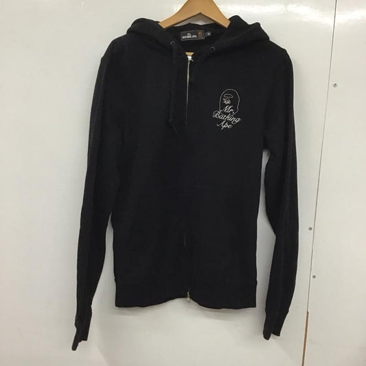アベイシングエイプ A BATHING APE パーカー 長袖 ジップアップジャケット パーカージャケット アウター M ロゴ、文字 黒 / ブラック /  メンズ USED 古着 中古 10132084