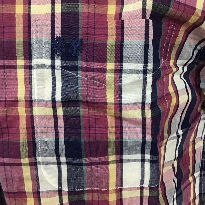マックレガー McGREGOR シャツ、ブラウス 半袖 MM16-7309 ボタンダウン コットンリネン チェック L ワンポイント マルチカラー / マルチカラー /  メンズ USED 古着 中古 10116481