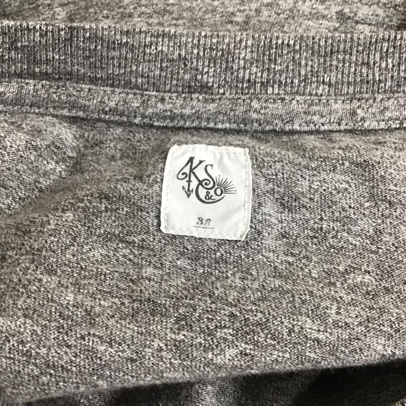 キャプテン サンシャイン Kaptain Sunshine カットソー 長袖 長袖カットソー クルーネックカットソー ロングスリーブカットソー ポケットTシャツ 38 無地 灰 / グレー /  メンズ USED 古着 中古 10113632