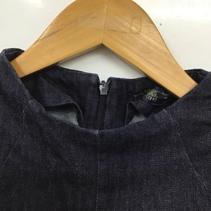 ザラベーシック ZARA BASIC ワンピース ロングスカート ノースリーブロングワンピース ジップアップ クルーネック M 無地 インディゴ / インディゴ /  レディース USED 古着 中古 10128935