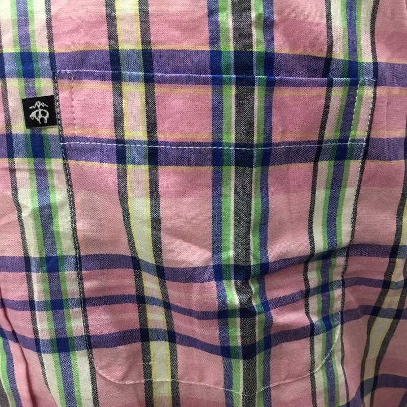 ブルックスブラザーズ BROOKS BROTHERS シャツ、ブラウス 長袖 ボタンダウン 胸ポケット M チェック 桃 / ピンク /  メンズ USED 古着 中古 10111599