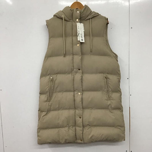 ザラ ZARA ベスト ベスト 3046 241 706 中綿 フード ロング丈 タグ付き L 無地 ベージュ / ベージュ /  レディース USED 古着 中古 10138928