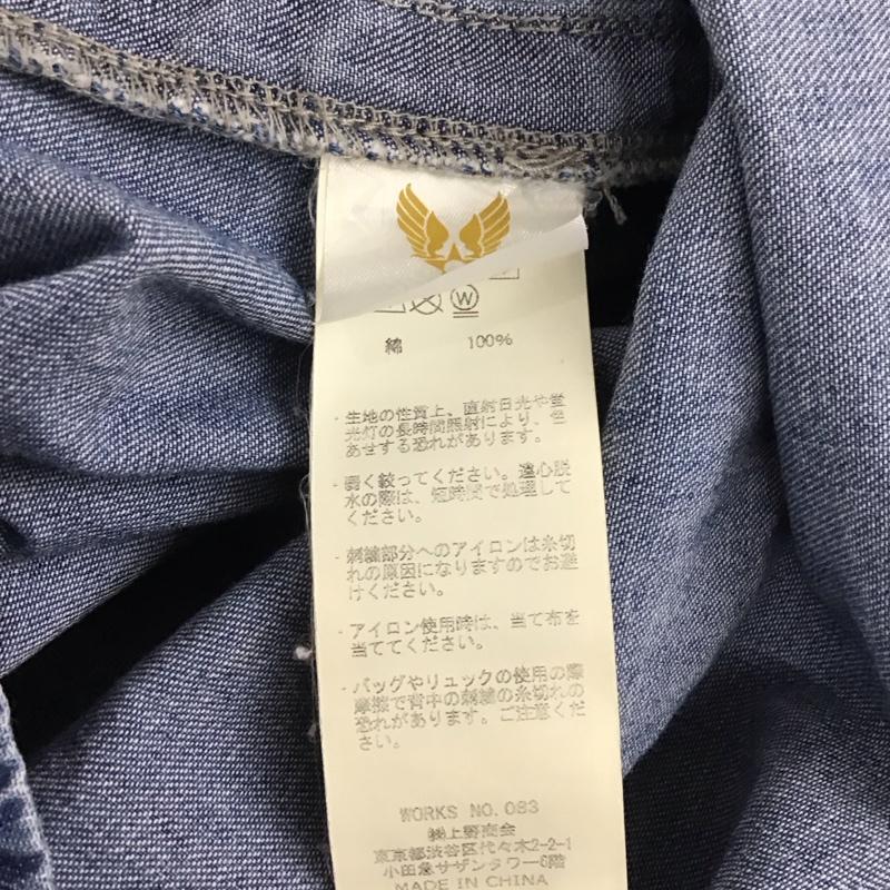 アヴィレックス AVIREX シャツ、ブラウス 長袖 長袖シャツ 無地シャツ カラーシャツ デニムシャツ M 無地 インディゴ / インディゴ /  メンズ USED 古着 中古 10135879