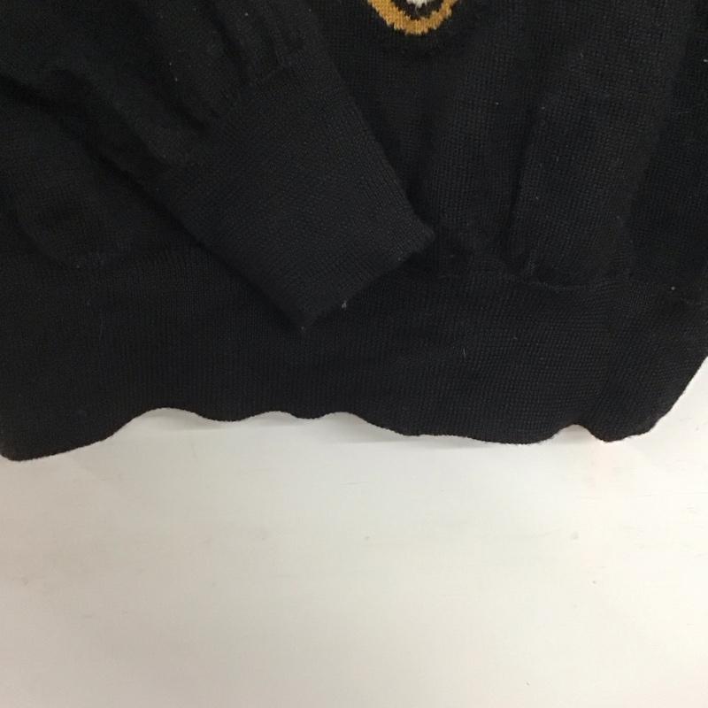 モスキーノ MOSCHINO ニット、セーター 長袖 layboy Toy Bear セーター 無地 黒 / ブラック /  メンズ USED 古着 中古 10142256