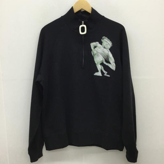 ジェイダブリュアンダーソン JWANDERSON トレーナー 長袖 POL HALF ZIP TRACK TOP　ポル ハーフジップ トラックトップ ブラック　35414045189 XL キャラクター X ロゴ、文字 黒 / ブラック /  メンズ USED 古着 中古 10124449