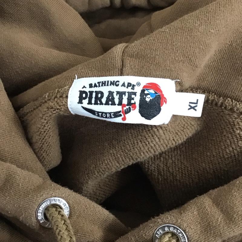アベイシングエイプ A BATHING APE パーカー 長袖 長袖パーカー フード付きパーカー プリントスウェット トレーナー XL ロゴ、文字 茶 / ブラウン /  メンズ USED 古着 中古 10118076