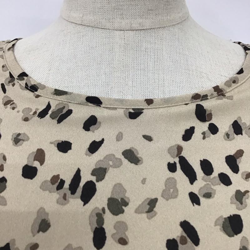 ナチュラルビューティーベーシック NATURAL BEAUTY BASIC ワンピース ロングスカート 017-9240906 長袖ロングワンピース クルーネックカットソー 総柄 S 総柄 茶 / ブラウン /  レディース USED 古着 中古 10116973
