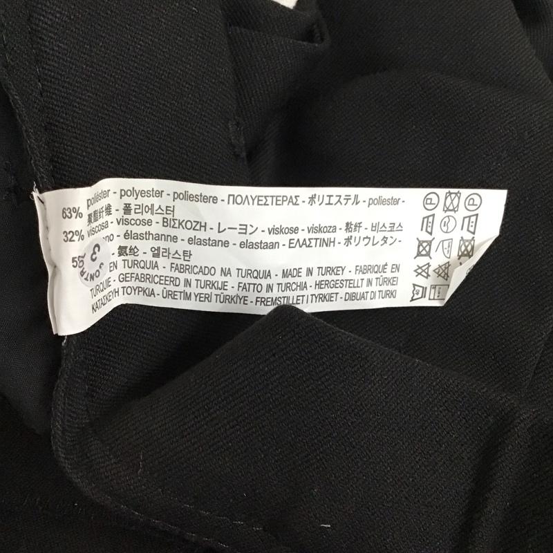 ザラ ZARA ボトムス ボトムス 7385 056 800 サイドラインパンツ イージーパンツ M 無地 黒 / ブラック / X 白 / ホワイト /  レディース USED 古着 中古 10115902