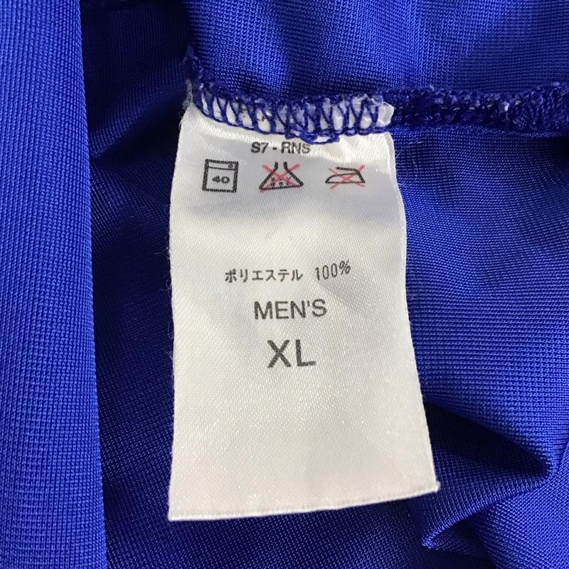 ナイキ NIKE カットソー 半袖 半袖カットソー ヘンリーネック スポーツウェア 90s XL ロゴ、文字 青 / ブルー / X 灰 / グレー /  メンズ USED 古着 中古 10141859