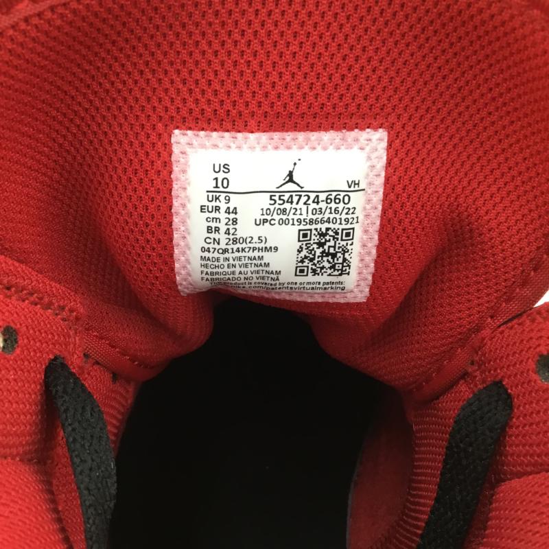 ナイキ NIKE スニーカー スニーカー NIKE AIR JORDAN1 MID 554724-660 28.0cm ロゴ、文字 赤 / レッド / X 黒 / ブラック /  メンズ USED 古着 中古 10128715