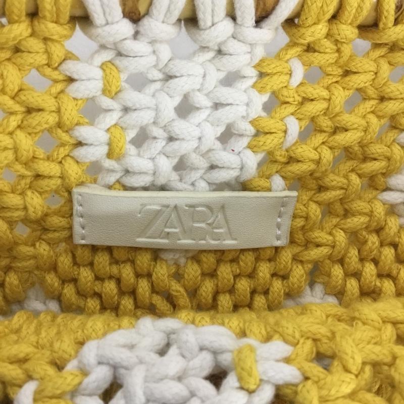 ザラ ZARA トートバッグ トートバッグ 6457 710 090  白 / ホワイト / X 黄 / イエロー /  レディース USED 古着 中古 10147725