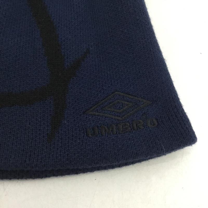 アトモス atmos 帽子 ニット帽 MA24F-HW002 UMBRO ニットビーニー ロゴ、文字 紺 / ネイビー /  メンズ USED 古着 中古 10144293