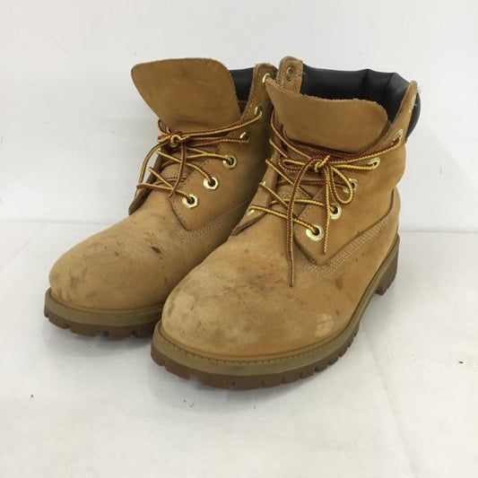 ティンバーランド Timberland ブーツ ショートブーツ 12909 6in Premium Boot 24cm 24.0cm ワンポイント キャメル / キャメル /  レディース USED 古着 中古 10140037