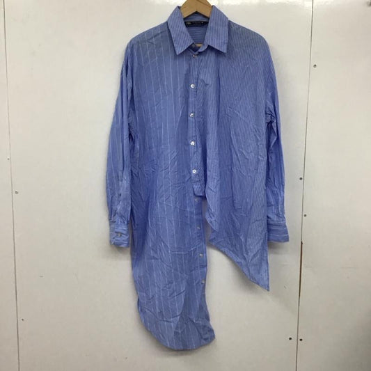 ザラ ZARA シャツ、ブラウス 長袖 長袖シャツ ストライプシャツ カラーシャツ L ストライプ 水色 / ライトブルー /  レディース USED 古着 中古 10136463