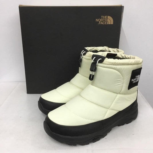 ザノースフェイス THE NORTH FACE アウトドアシューズ アウトドアシューズ NF52280 ヌプシ ブーティ ウォータープルーフ ロゴ ショート スノーブーツ 27cm 箱有 27.0cm ロゴ、文字 黒 / ブラック / X オフホワイト / オフホワイト /  メンズ USED 古着 中古 10140792