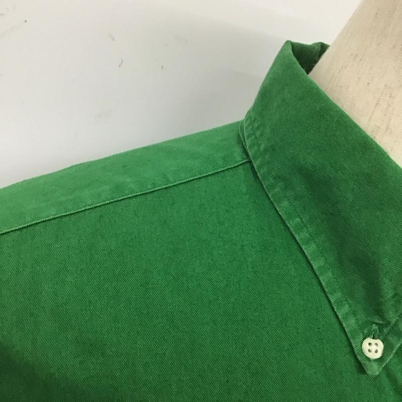 ラルフローレン RALPHLAUREN シャツ、ブラウス 半袖 半袖シャツ カラーシャツ 半袖カットソー 無地シャツ L ロゴ、文字 緑 / グリーン /  メンズ USED 古着 中古 10109570
