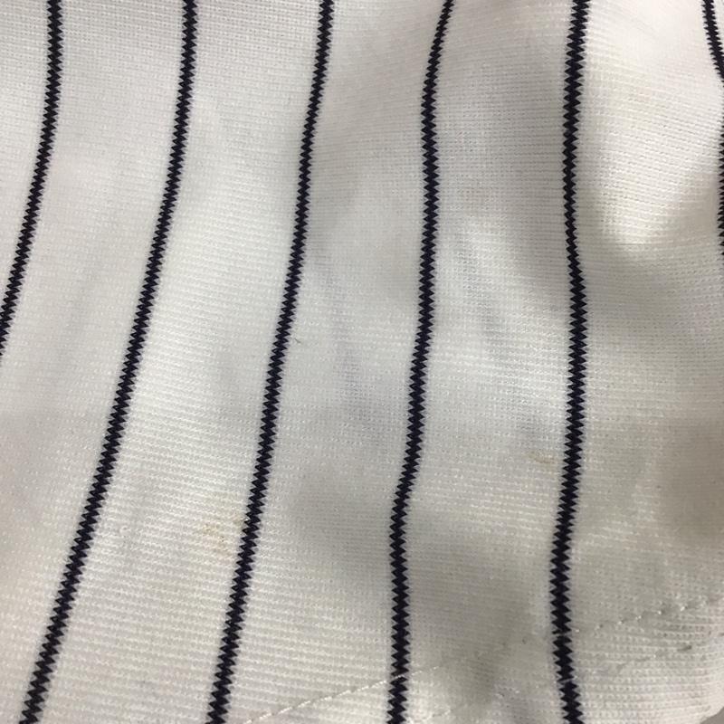 マジェスティック MAJESTIC シャツ、ブラウス 半袖 半袖シャツ ノーカラーシャツ 半袖カットソー ストライプシャツ ロゴ、文字 白 / ホワイト /  メンズ USED 古着 中古 10119132