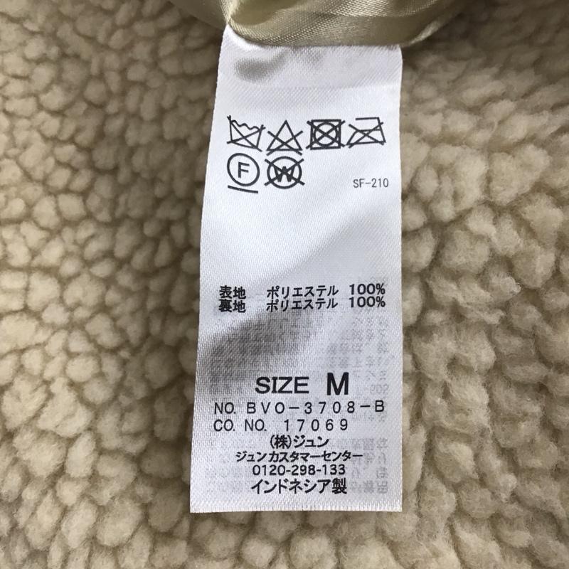 ビス ViS コート コート一般 BVO-3708-B フロントZIPノーカラーボアコート M 無地 ベージュ / ベージュ /  レディース USED 古着 中古 10132861