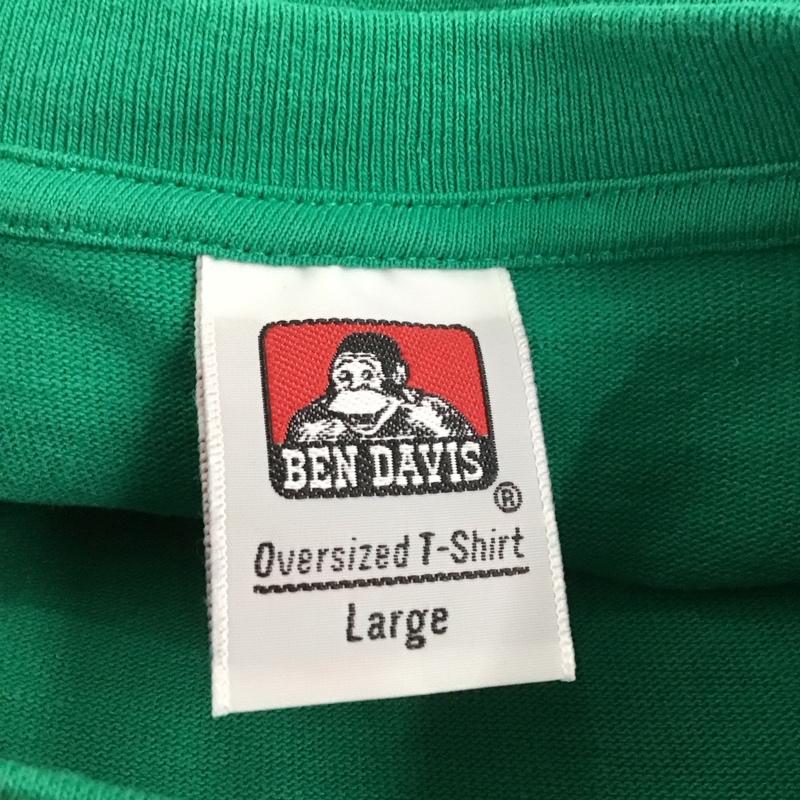 ベンデイビス BEN DAVIS カットソー 長袖 長袖カットソー クルーネックカットソー プリントカットソー L ロゴ、文字 緑 / グリーン /  メンズ USED 古着 中古 10126361