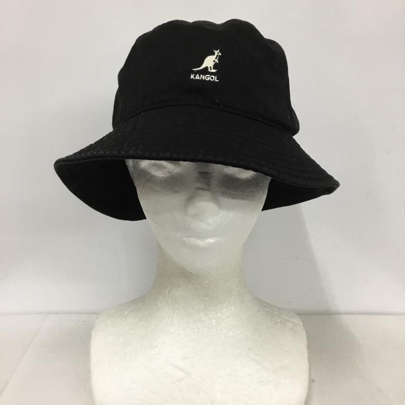 カンゴール KANGOL 帽子 ハット K4224HT Washed Bucket バケットハット ロゴ、文字 黒 / ブラック /  メンズ USED 古着 中古 10131200
