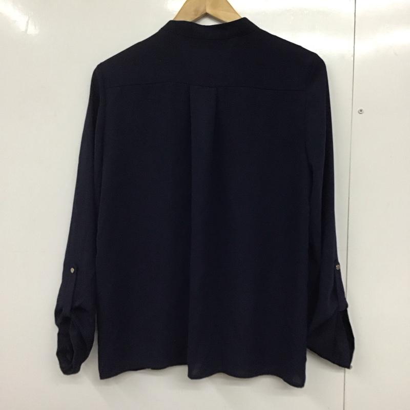 ザラベーシック ZARA BASIC シャツ、ブラウス 長袖 XS 無地 紺 / ネイビー /  レディース USED 古着 中古 10142121