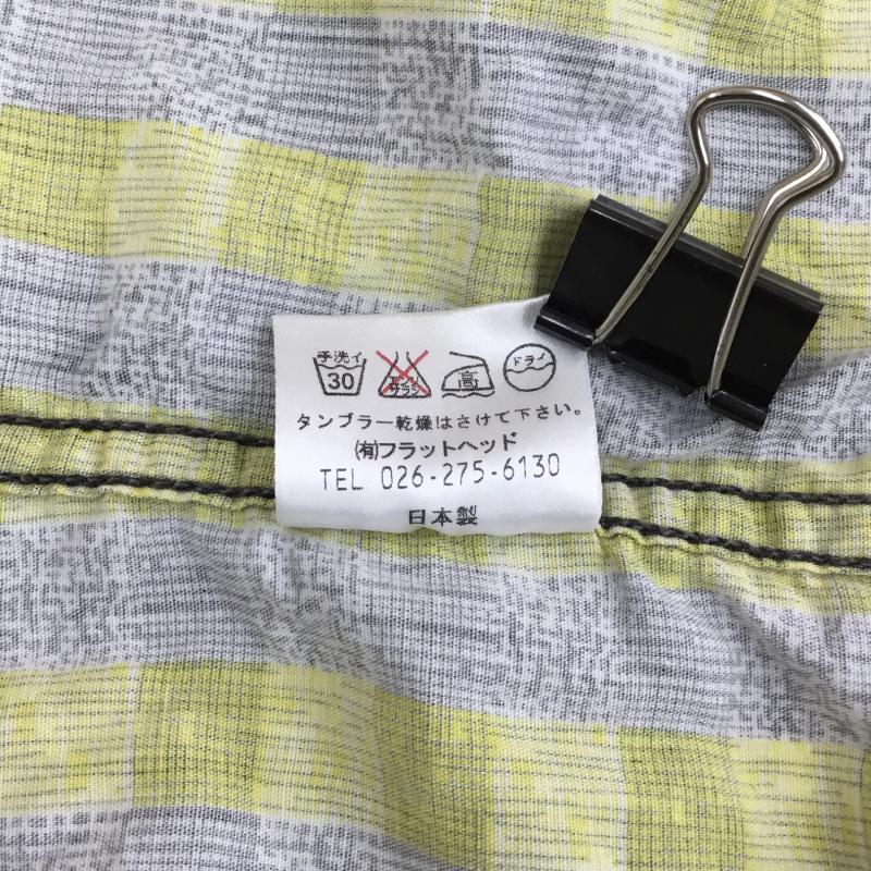 フラットヘッド The Flat Head シャツ、ブラウス 長袖 THE FLAT HEAD レーヨンウレタンチェックシャツ　CW-01W 38 チェック 黄 / イエロー / X 黒 / ブラック /  メンズ USED 古着 中古 10129219