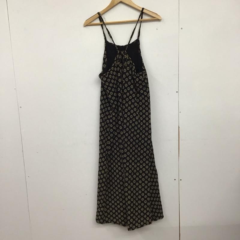フリークスストア FREAK S STORE ワンピース ロングスカート ノースリーブロングワンピース フレアスカート FREE 総柄 黒 / ブラック /  レディース USED 古着 中古 10149689
