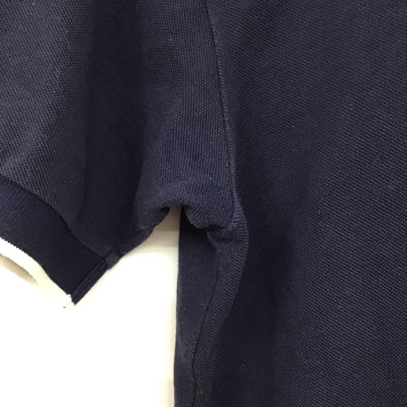 ラコステ LACOSTE ポロシャツ 半袖 半袖ポロシャツ 半袖カットソー カラーシャツ 3 ロゴ、文字 紺 / ネイビー /  メンズ USED 古着 中古 10132236
