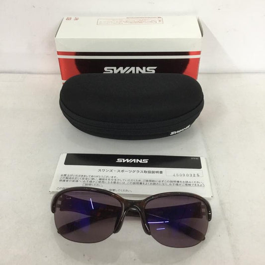 スワンズ Swans めがね・サングラス サングラス LN-0170 LUNA ULTRA LENS for DRIVINGモデル スポーツサングラス 箱有 ロゴ、文字 えんじ / ワインレッド /  メンズ USED 古着 中古 10141101