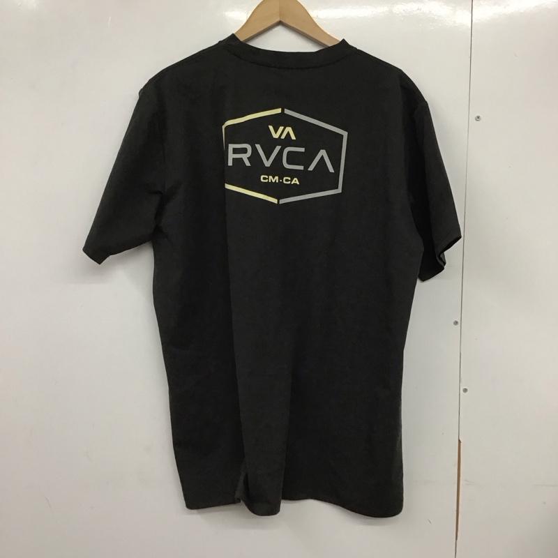 ルーカ RVCA カットソー 半袖 半袖カットソー プリントTシャツ クルーネックカットソー L ロゴ、文字 黒 / ブラック /  メンズ USED 古着 中古 10132824