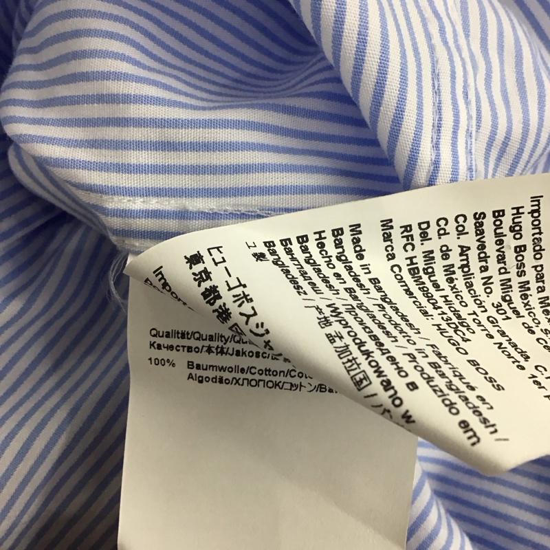 ヒューゴボス HUGO BOSS シャツ、ブラウス 長袖 長袖シャツ ストライプシャツ カラーシャツ ストライプ 白 / ホワイト / X 水色 / ライトブルー /  メンズ USED 古着 中古 10132890