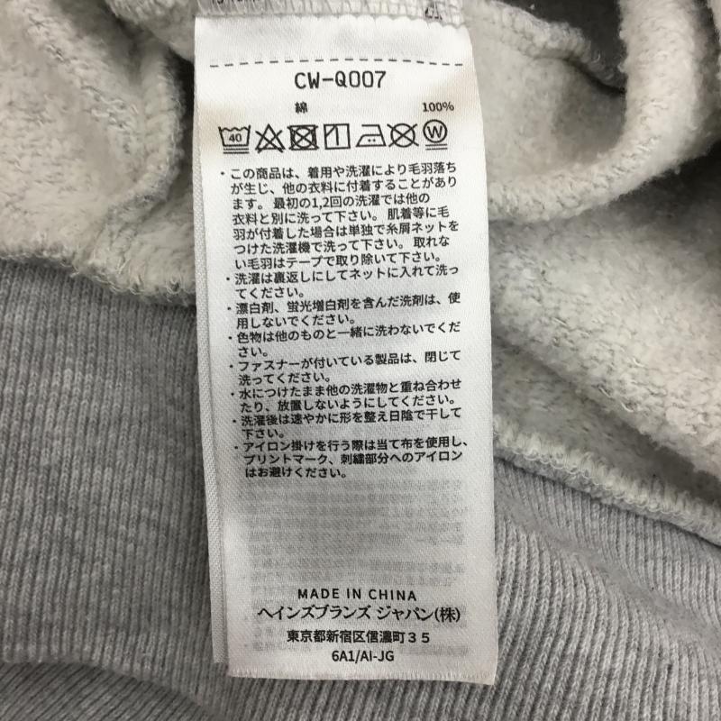 チャンピオン Champion トレーナー 長袖 CW-Q007 L プリント 灰 / グレー / X 紫 / パープル /  レディース USED 古着 中古 10138232